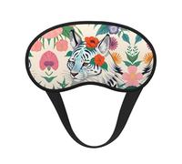 Joli tigre blanc C'est un masque pour les yeux à bord noir. Le masque doux pour les yeux peut améliorer la qualité du sommeil et est adapté pour l'intérieur, l'extérieur et les voyages.