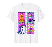 Joli Timbre Effrayant Halloween Collage fantôme et Potion T-Shirt
