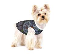 Joli Train à Vapeur,T-Shirt sans Manches en Coton pour Animaux de Compagnie, Gilet Respirant, Extensible et Doux,S
