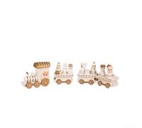 Joli train de Noël décoratif en bois, parfait pour répandre l'esprit des fêtes (Whiteyig)