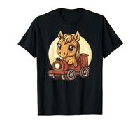 Joli train d'équitation en forme de poney au clair de lune T-Shirt