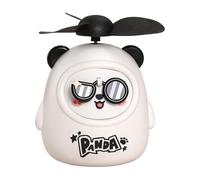 Joli ventilateur portable en forme de panda | Bureau électrique rechargeable | Mini dispositif de refroidissement pour une utilisation en extérieur | Rechargeable par USB pour les voyages par temps