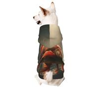 Joli vêtement à capuche doux et chaud en forme de poisson koï pour chiens et chats de petite et moyenne taille, noir