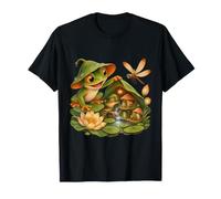 Joli Village de Grenouilles caché sous Les Feuilles de Lotus T-Shirt