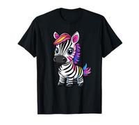 Joli zèbre kawaii avec arc-en-ciel T-Shirt