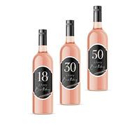 JoliCoon 10 Étiquettes de bouteille au choix - Etiquette Bouteille Cadeau Anniversaire - Happy Birthday