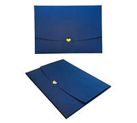 JoliCoon 5 enveloppe bleu - enveloppe A6 - au cœur d'or - 15,4 cm x 11 cm