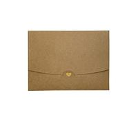 JoliCoon 5 enveloppe kraft - enveloppe A6 - au cœur d'or - 15,4 cm x 11 cm