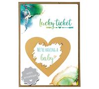 JoliCoon Carte à gratter annonce de grossesse Inscription We're having a baby Annonce de bébé Dream avec enveloppe