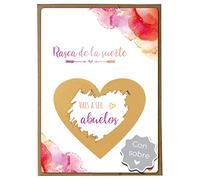 JoliCoon Carte à gratter Vous allez être grands-parents avec enveloppe - Annoncer la grossesse - Dream