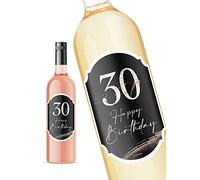 JoliCoon Etiquette Bouteille Cadeau Anniversaire 30 Ans - Happy Birthday