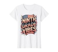 Jolie Ambiance de neuvième année, Premier Jour, 250 Ans d'art d'équipe de professeurs T-Shirt Graphique avec Valeur, Femme, Blanc, L