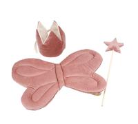 Jolie baguette magique étoile et ailes pour enfants - Accessoires de fête sur le thème - Avec accessoires couronnés - Tenue de fête d'anniversaire