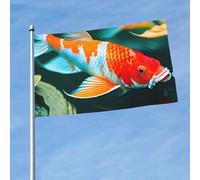 Jolie bannière décorative avec imprimé poisson koï pour extérieur et intérieur, fête de jardin, célébrations saisonnières