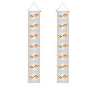 Jolie bannière décorative avec motif poisson rouge - Pour porte de félicitations - Convient pour l'intérieur et l'extérieur - Installation facile