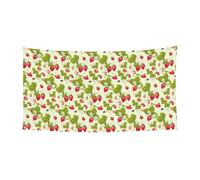 Jolie bannière d'Halloween et de Noël avec impression fraise, décoration d'intérieur et d'extérieur à suspendre, résistante à la décoloration pour une utilisation répétée