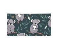 Jolie bannière koala imprimée drapeau intérieur ou extérieur bannières et panneaux de fête personnalisés - Toile de fond pour photo, arrière-plan pour entreprise, remise de diplôme, mariage, événement