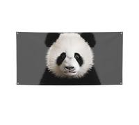 Jolie bannière tête de panda - Décoration de fête - Drapeau pour fête d'anniversaire - Photographie - Bannières et panneaux - Décoration murale - Bannière - Fournitures de fête - 180 x 119 cm - Taille