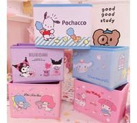 Jolie Boîte De Rangement Pliable Kuromi My Meldoy, 1 Pièce, Bacs À Cubes En Tissu, Paniers De Rangement