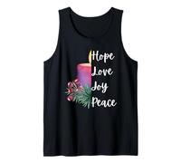 Jolie Bougie de l'Avent chrétienne Espoir Amour Joie Paix Noël Débardeur