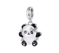 Jolie breloque panda en argent sterling 925 pour bracelet Pandora pour femme