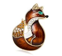 Jolie broche animal goutte à goutte avec accents de diamants, bijoux polyvalents pour femmes, style quotidien, amélioration, bijoux d'animaux à la mode, cadeaux, taille unique, Comme décrit