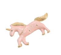 Jolie Broche Avec Une Corne Et Une Couleur Macaron Épinglette En Alliage Accessoire De Vêtements Polyvalents Pour Adolescents Belle Épinglette Bijou Fantaisie, taille unique, comme décrit