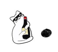 Jolie broche de dessin animé de chat, accessoire de vêtements, accessoires, sac, cadeau pour les amateurs de décoration, One Size