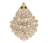 Jolie broche dorée en forme de hérisson et de porc-épic avec strass scintillants
