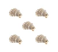Jolie broche dorée en forme de hérisson et de porc-épic avec strass scintillants, 4x2.8cm, Plastique, comme description