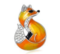 Jolie broche en forme d'animal avec des accents de diamants, bijou polyvalent pour femme, style quotidien, fête sur le thème des animaux pour femme, taille unique, Comme décrit
