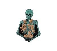 Jolie broche en forme de tête de mort de chat au design unique en alliage robuste - Accessoire ludique pour tenues décontractées - Pour une fête - Design unique en forme de tête de mort de chats