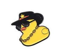 Jolie broche en métal en forme de caneton avec fermoir élégante pour un port sécurisé du canard, taille unique, Comme décrit