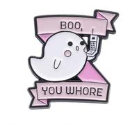 Jolie broche fantôme d'Halloween en alliage émaillé pour décoration de costume et de vêtements, badge d'horreur blanc festif d'Halloween pour femme, homme, sac, veste, sac à dos, chapeau, pantalon