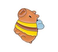 Jolie broche kapybaras Beau stylo animal élégant Fête Badge Texture métallique pour robe de fête et présentation Broche décorative, taille unique, comme décrit