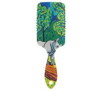 Jolie brosse à cheveux amusante Rhino on The Tree conçue pour le massage du cuir chevelu pour la croissance des cheveux avec poignée ergonomique cepillo anti-frisottis para cabello