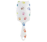 Jolie brosse à poils colorés avec empreintes de pattes de chien pour cheveux épais, bouclés, fins, longs, courts, humides ou secs, ajoute de la brillance et rend le peigne lisse pour homme, femme,