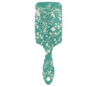 Jolie brosse vintage Lily Of The Valley vert menthe pour cheveux fins Massage du cuir chevelu pour cheveux fins avec poignée ergonomique cepillo para cabello de mujer