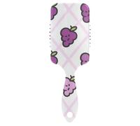 Jolie brosse violette à rayures de raisin pour la perte de cheveux, brosse de massage pour cuir chevelu pour cheveux fins avec poignée ergonomique cepillo para definir rizos