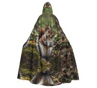 Jolie cape à capuche à motif d'écureuil pour homme et femme, costume d'Halloween pour adulte