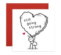 Jolie carte d'anniversaire - Adorable cœur fourmi - Love Long Term Partners Wholesome Couple Colleague Neighbour Them Mum Dad Aunt Uncle Grandad Granny Lui Her - Vieux Amour - Livré avec des