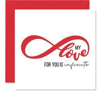 Jolie carte d'anniversaire - My Love is Infinite - Carte d'anniversaire coquine pour homme et femme, 145 mm