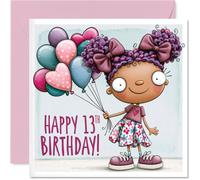 Jolie carte d'anniversaire pour 13 ans, pleine de joie d'anniversaire