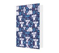 Jolie carte de vœux de vacances en papier perlé avec motif koala vertical avec boucles d'amour et enveloppes pour amis, famille