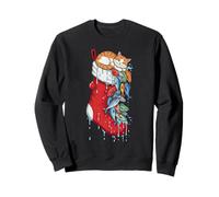 Jolie Chaussette de Noël Pleine de Poissons pour la pêche Sweatshirt