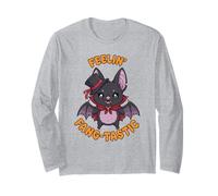 Jolie Chauve-Souris Vampire Kawaii Feelin Fang-Tastic Halloween Manche Longue