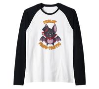 Jolie Chauve-Souris Vampire Kawaii Feelin Fang-Tastic Halloween Manche Raglan