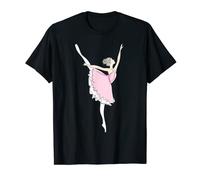 Jolie chemise de pyjama danseuse rose avec ballerine T-Shirt