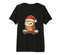 Jolie Chouette de Noël sur Une Branche T-Shirt Haut de Gamme