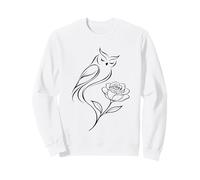 Jolie Chouette et Rose - Art Minimaliste Sweatshirt
